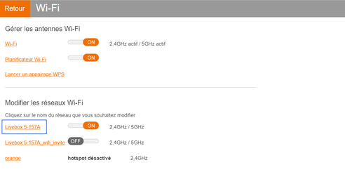 Change Orange Livebox WiFi Password and SSID
