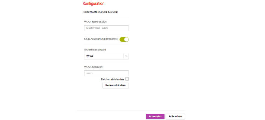 Change Vodafone Easybox Network Name (SSID)